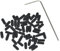 Dopro 100-Pack US #4-40 x 1/4 Black Guitar Bridge Saddle Height Adjustment Screws Fits Fender Stratocaster/Telecaster