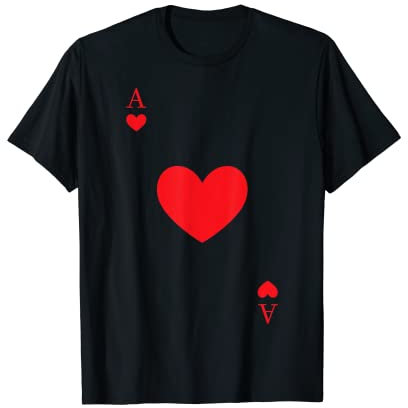 Herz As Spielkarten für Paare Halloween-Kostüm T-Shirt