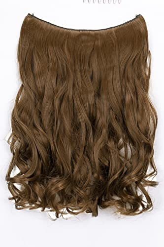 CAISHA 50cm 1 Tresse Extension mit Gummiband Extensions Haarverlängerung Haarteil Gewellt Hellbraun E112-1