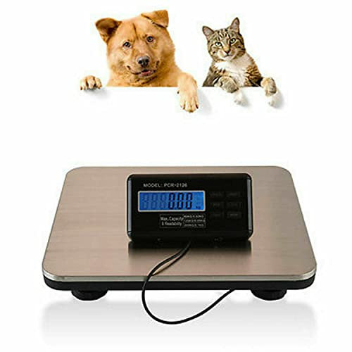 Báscula digital electrónica para mascotas, alta precisión, 150/0,05 kg, 300/0,1 kg, para casa pequeña, negra, comercial, conejo, chinchilla, lgel, hámster, báscula de cocina industrial