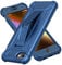 ORETECH iPhone SE 2022/2020 Case With 2 Tempered Glass Screen Protectors, Built-in Kickstand, Military Grade Shockproof 360 Full Body Protective Cover for iPhone 8/7 - Navy Blue