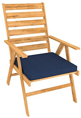 POKAR Bankauflage Bankkissen mit Abnehmbarem Bezug Sitzkissen für Bank Sitzbank Sitzpolster Bankpolster Stuhlkissen Gartenbank (40 x 40 x 5, Dunkelblau)