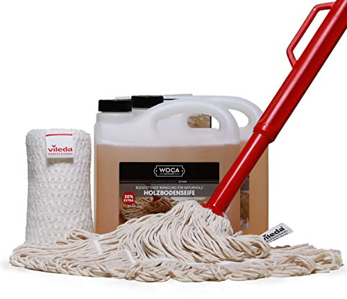 Woca Swipe & Care Plus Set (2 x 3 Liter HBS, Bodentuch, Swepmop)