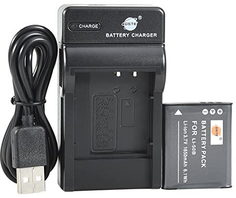 DSTE LI-50B D-LI92 Li-Ion Battery and Micro USB Charger Compatible for Olympus Stylus 1010 1020 1030 9000 9010 SP-800UZ SP-810UZ SZ-10 SZ-11 SZ-12 SZ-15 SZ-20 SZ-30MR SP-720UZ