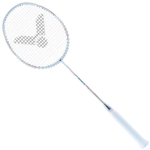 Victor Graphite Racket Dx-1L-A G5 Professioneller Badmintonschläger (5U) (weiß)