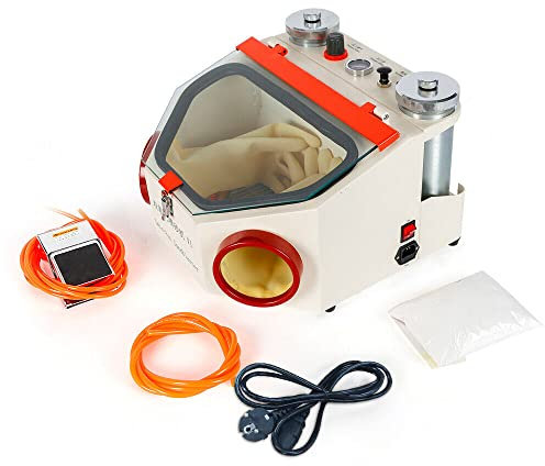 Dental Double Pen Poliermaschine Sandstrahler Sandstrahlkabine Polieren Sandblaster Unit Feine Strahleneinheiten220V