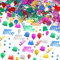 BURGEON Konfetti Geburtstag Tischdeko, Happy Birthday Konfetti Mehrfarbig, Streudeko Geburtstag Deko Mädchen Junge Kinder für Geburtstage Partys, Bunte, 30g