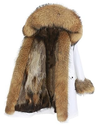 OFTBUY Parka impermeable x-long, abrigo de piel auténtica, chaqueta de invierno para mujer, capucha de piel de zorro Natural, ropa de abrigo desmontable cálida