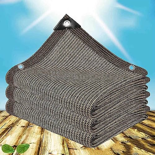 ExtéRieur Filet d'ombrage Rectangulaire 3x4m 4x5 Filet Anti Chaleur Toile d Ombrage Bache Pergola Filet Protection Solaire 90% La Couverture VéGéTale/Serre/Pergola/L'éxtérieur,brown-3x4m