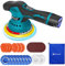 Multifunktions 12V Poliermaschinen Set, inkl. 22 Polierschwamm-Schleifpads, Exzenter Autopoliermaschinen 150mm, 8 Variable Geschwindigkeit, Akku Wachsmaschine mit 2 × 2.0Ah Batterien & Ladegerät