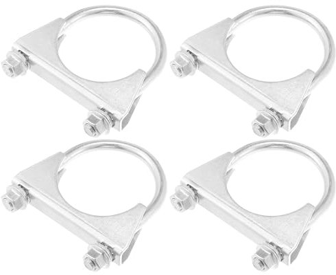 Hihaha Round U Bolt Muffler Exhaust Clamps for Car / 2.15 ID 54mm / 4 Pcs