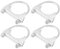 Hihaha Round U Bolt Muffler Exhaust Clamps for Car / 2.15 ID 54mm / 4 Pcs