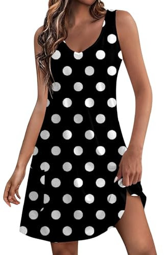Robe Chemise Longue D'Été Chic Femme - Bretelles Grande Taille - Rouge, Rose, Bleu, Noir - Printemps - 2XL