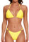 Evolyline Bikini Damen Set Brazilian Push Up Sexy Triangel Bikini Set, Tanga Slip O-Ring Zweiteiliger Bikini-Set für Damen String Bademode mit Dreieck Cup Spaghetti Swimsuit Badekleidung