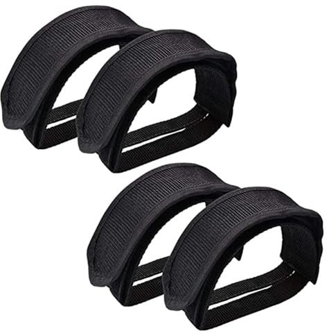 4 Stück Fahrradpedalgurte, Pedalriemen Fahrrad, Pedalriemen Radfahren, Heimtrainer Pedal Straps, Verstellbare Fahrradstabilitätsgurte, Fahrrad Anti-Rutsch-Doppelklebebänder, für Mountainbike/Fahrrad