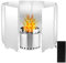LDERFIV 10 Platten Windschutz Gaskocher Windschutz Campingkocher Windschutz für Gaskocher Windschutzscheiben Faltbar Winddicht Energiesparend für Camping Kartuschenkocher Küche Gasherd Schild Freien