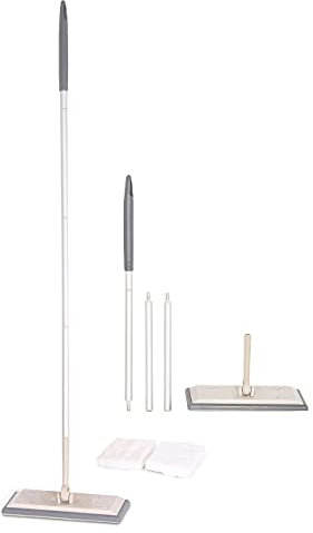 Dry Floor Wipes Sweeping Mop for Hardwood, Laminate, Tiles Cleaning Telescopic Handle Mop Comes With 20 Dry Floor Wipes Cloth