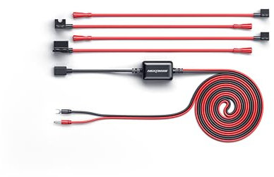 Nextbase Piqo Pro Install Hardwire Kit - Easy to Install, Enables Smart Parking, Battery Voltage Protection, LED Light, 12/24V Car Accessories, 1m Hard Wiring Kit Compatible with Nextbase Piqo Only