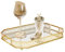 TESUGN Vintage Spiegeltablett Gold, Metall Tablett Platte Verspiegelt Deko Rechteckig, Make-up Schmuck Organizer, Glass Kosmetik Organizer Aufbewahrung Tablett für Schminktisch Dekor, 35 * 25 * 5cm