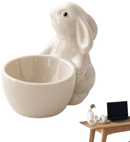 Egg Holder for Breakfast, Ceramic Egg Cup for Breakfast, Easter Decorations, Colourful Egg Cups for Living Room, Study, Library,