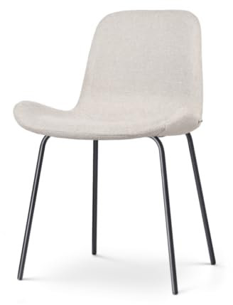 Nora-Fé Esszimmerstuhl Beige – Schwarzes Gestell