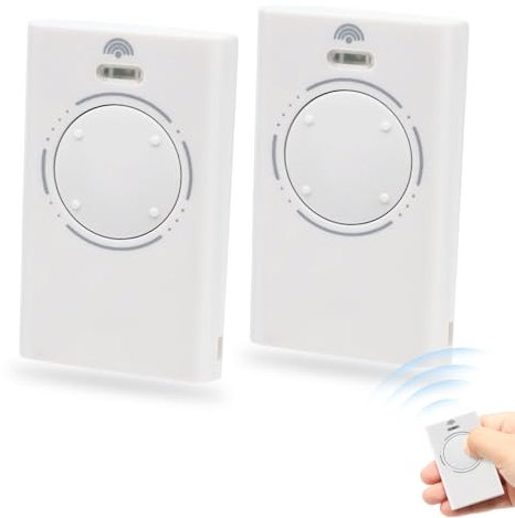 Lot de 2 télécommande portail, 868 MHz universelle télécommande portail 4 canaux, compatible avec XT4 868 SLH LR, blanc