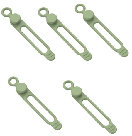 5pcs Silikonkabelkabelkabel Organisatoren Kabelbänder Wiederverwendbares Kabelbindungs ​​ Kabel Organisatoren Elastische Krawattenkrawatte