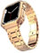 OBAEHH Correa de acero inoxidable para Apple Watch Ultra band 49mm 38/40/41mm 42/44/45mm S10 42MM 46MM pulsera para s 10 9 8 7 Se 6 5 4 Se(Rose gold and case,41mm)
