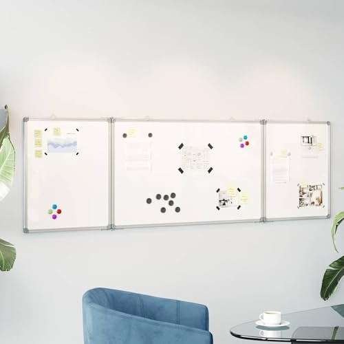 Vopese Magnetisches Whiteboard Klappbar 160x60x1,7 cm Aluminium Magnetwand Magnetische Model4005368