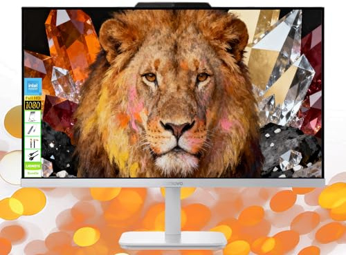 Lenovo A100 PC tout-en-un FHD 23,8, processeur Intel 4 cœurs, 16 Go de RAM, 512 Go SSD, webcam, Wi-Fi 6/Bluetooth, RJ-45, clavier et souris, parfait pour multi-utilisateurs à la maison/bureau