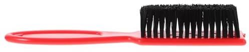 ABS und Nylon Bartpflegebürste für Friseure im Salon | Rot, Angenehme Haptik, Entfernt Haare und Staub, Geeignet für Haarstudio und Barbershop