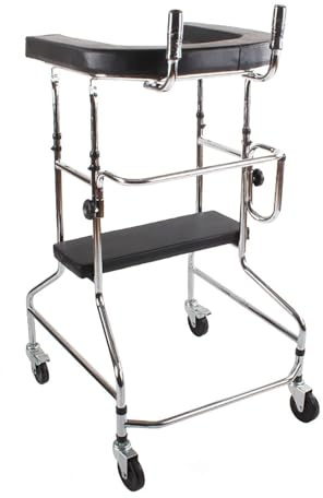 Stehender Gehwagen for Erwachsene for Senioren, Hemiplegie, Rehabilitationstraining for die unteren Extremitäten, Anti-Rollover, höhenverstellbar rehabilitation gehhilfe