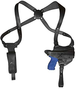 VlaMiTex S17 Leder Schulterholster für Heckler und Koch P30 HK Schwarz