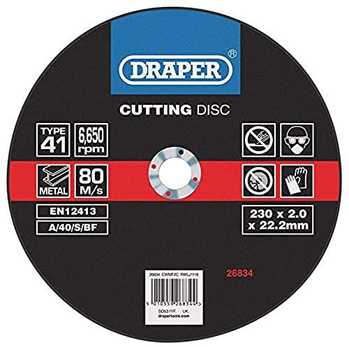 Draper CWMF2C Flat Metal Cutting Discs, Blue