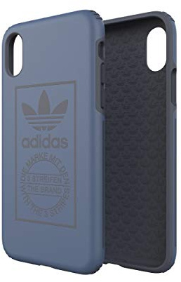 adidas Originals Compatible with iPhone XS Hard Cover Snap On TPU Mobile Phone Case Also Compatible with iPhone X - Blue