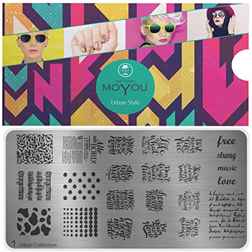 MoYou's XL Urban Schablone, Kollektion 1, Kalligraphie, Zahlen, komplette Designs