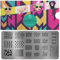 MoYou's XL Urban Schablone, Kollektion 1, Kalligraphie, Zahlen, komplette Designs