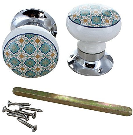 G Decor Divine Will Ceramic Mortice Door Knobs Set Porcelain Door Knobs for Room Doors