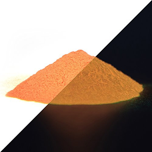 LUMENTICS Premium Leuchtpulver Orange 40g - Im Dunkeln leuchtendes Farbpulver. Nachleuchtend, phosphoreszierend, fluoreszierend und nachleuchtend. UV Pigmente für Farbe, Harz, Lack (Typ: SrAl2O4)