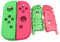 Frontplattengehäuse + mittlere Batterieplattenhalterung, Ersatz für Nintend Switch Joycon 1 (Grün + Pink)