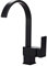 GROHES Rubinetti lavello da Cucina Miscelatore Monocomando Quadrato monoblocco Monoblocco Nero Opaco Cascata Piatta beccuccio Moderno Girevole con Tubi e raccordi