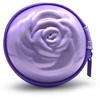 Sileu Case - Custodia per coppette mestruali, ideale per trasportare il tampone o la coppetta mestruale in modo elegante e discreto in borsa o in viaggio, misura piccola, 8 cm, viola oleografico