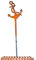 Schatzkammer Design® Blumenstecker und Gartenstecker Edelrost | Galionsfigur Anker (Variante L) | Made in Germany | Gerostet in Handarbeit | 28-60cm hoch | bis zu 3 Varianten