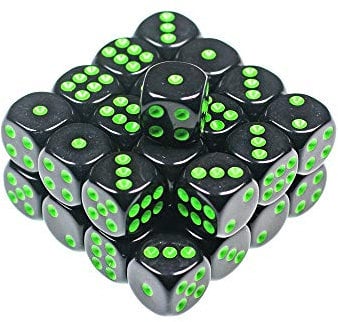 Würfelzeit W6 Combatt Ranger I schwarz (Würfelset 32x 12mm)