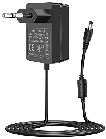 AC zu DC 24V 0.5A 500mA Netzteil Adapter, Stecker 5.5mm x 2.1mm 100V~240V Ladegerät für ätherisches Öl Diffusor Aromatherapie Luftbefeuchter