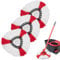 GFRED 3 Piezas Cabezas de Fregona de Repuesto Compatible con Vileda EasyWring y Clean Turbo 2 en 1 (Rojo 3PCS)