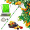 Recogedor de Frutas con Varillas de Extensión,Recoge Frutas con Bolsa de Lino,Recoge Frutas de árboles,Recoger Frutas 2.4m,Frutas Herramientas Recolectoras para Manzanas, Naranjas, Peras