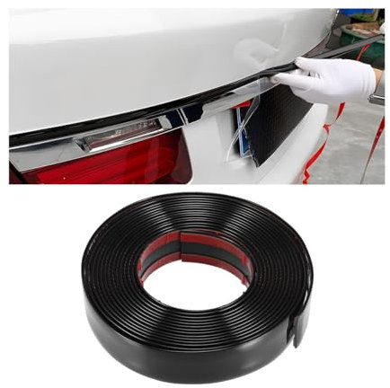 JNNJ Zierleiste Chrom, Universal Auto Flexibel Klebeband Leisten Chrom, Auto Styling Strip Zierleiste Chromleiste, Auto Chromleiste Stoßstange Selbstklebend(Schwarz)