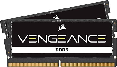 CORSAIR Vengeance SODIMM DDR5 RAM 32GB (2x16GB) 5600MHz CL48-48-48-90 1.10V Intel XMP 3.0 Laptop-Speicher – Schwarz (CMSX32GX5M2A5600C48)