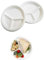isupli Piatti super rigidi in bagassa, 25 cm, 50 pezzi, 3 scomparti, bianchi, monouso, biodegradabili, compostabili, a base vegetale, piatti